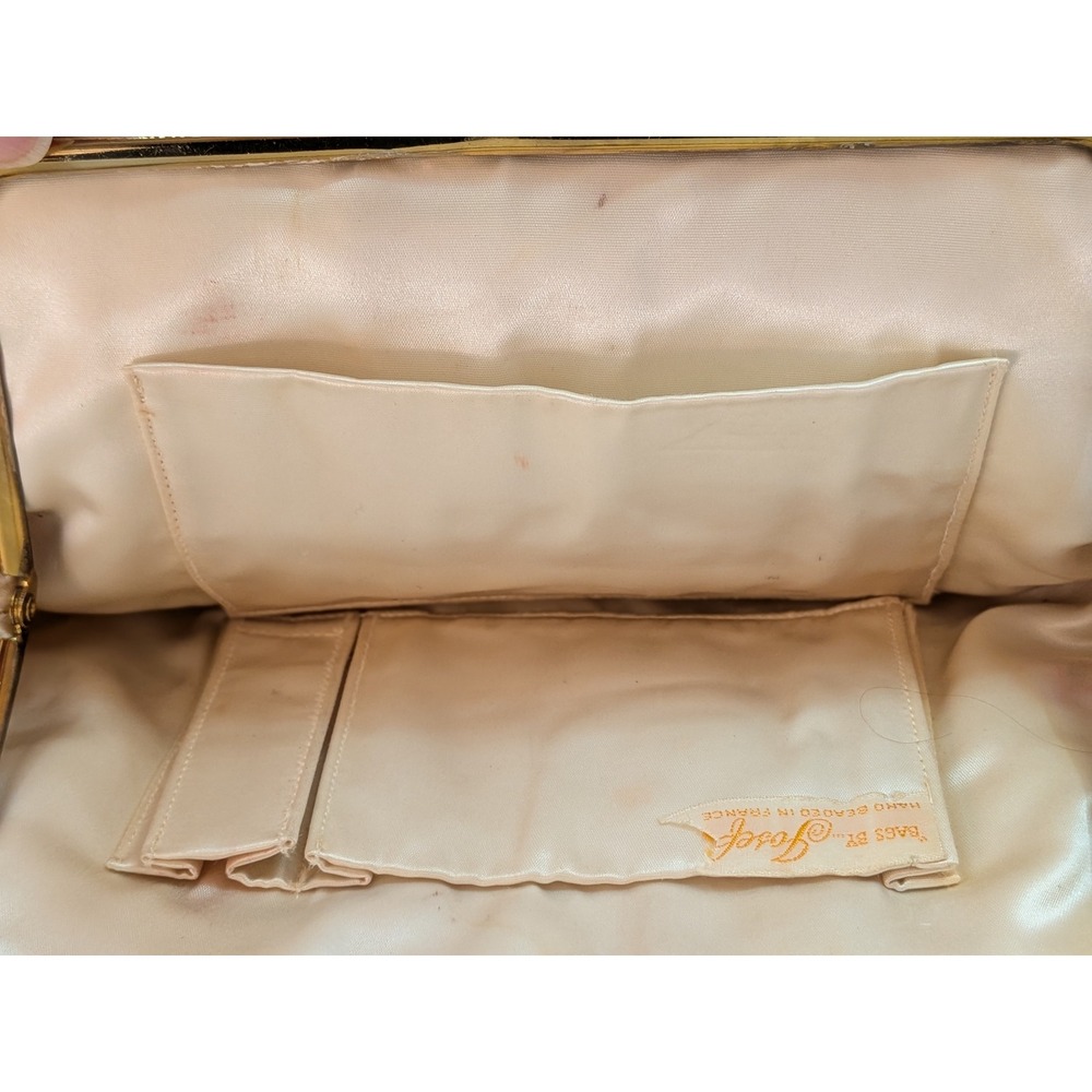 Bags by Josef Vintage Pink Beaded Sequin Evening Bag Clutch Made in France MCM - Picture 8 of 14